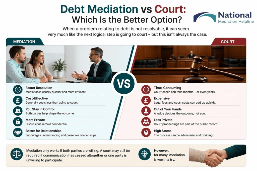 Debt Mediation vs Court: Which Is the Better Option Greater Manchester