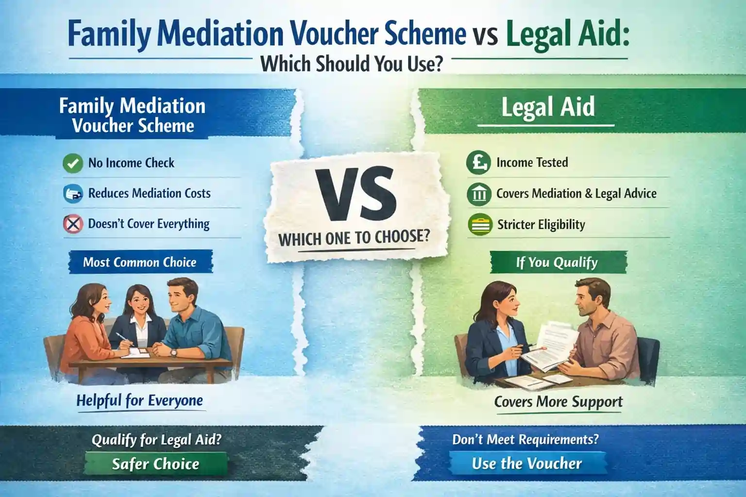 Family Mediation Voucher Scheme vs Legal Aid: Which Should You Use Greater Manchester?